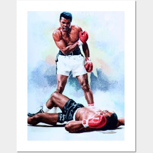 Muhammad Ali Knocking Out Sonny Liston Posters and Art